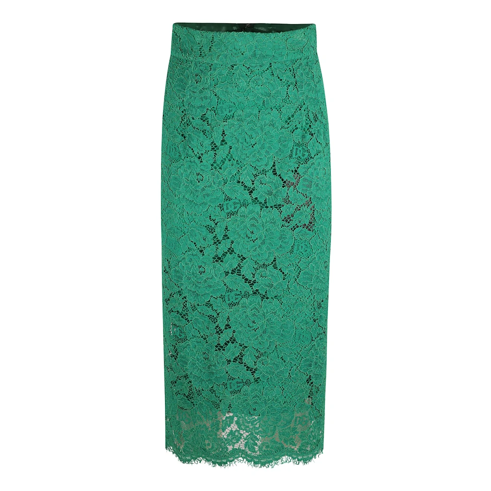 Dolce & Gabbana Green Midi Skirt - Female - Midi Skirts - S - Skirts