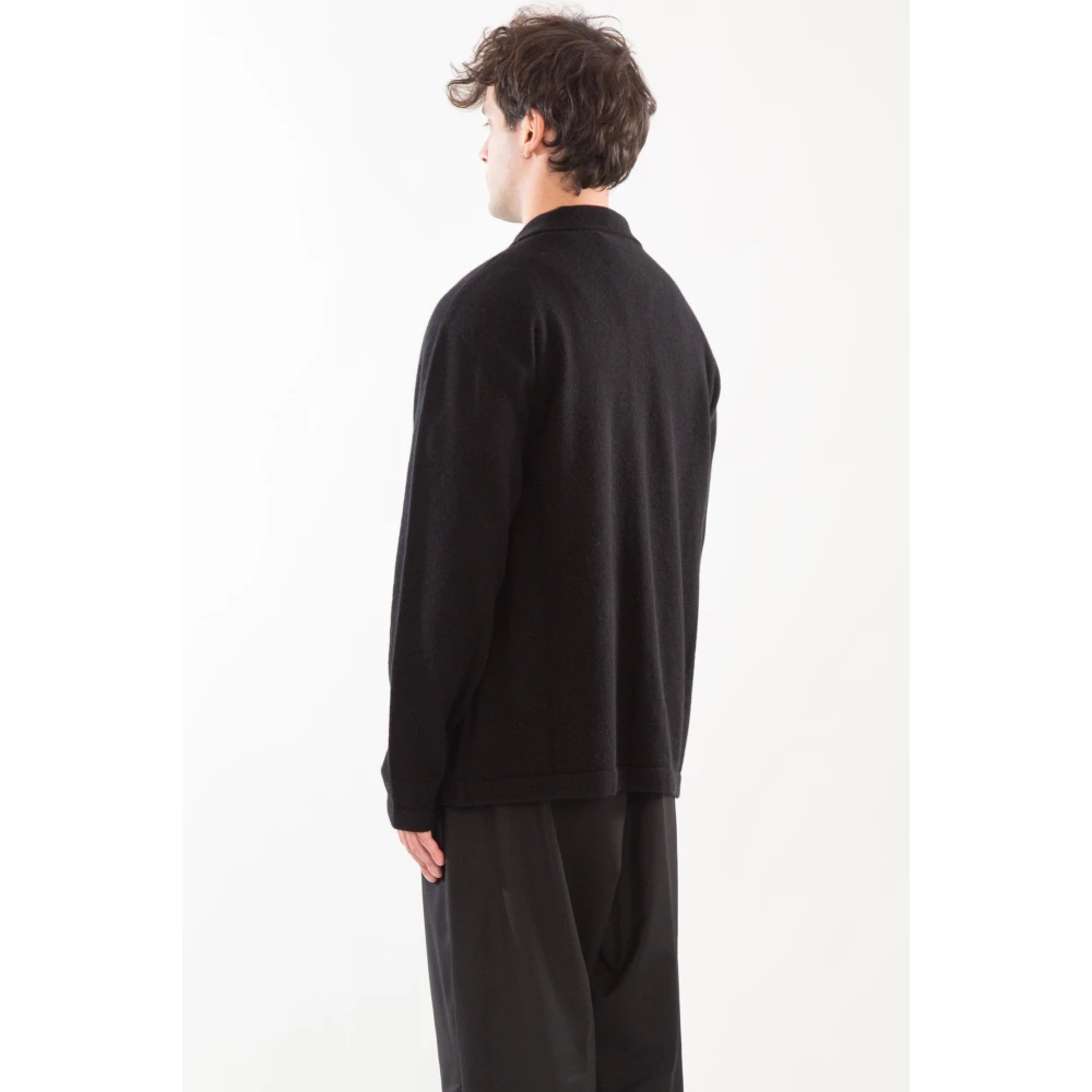 Seven Gauge Kasjmier Overhemd Relaxed Stijl Black Heren