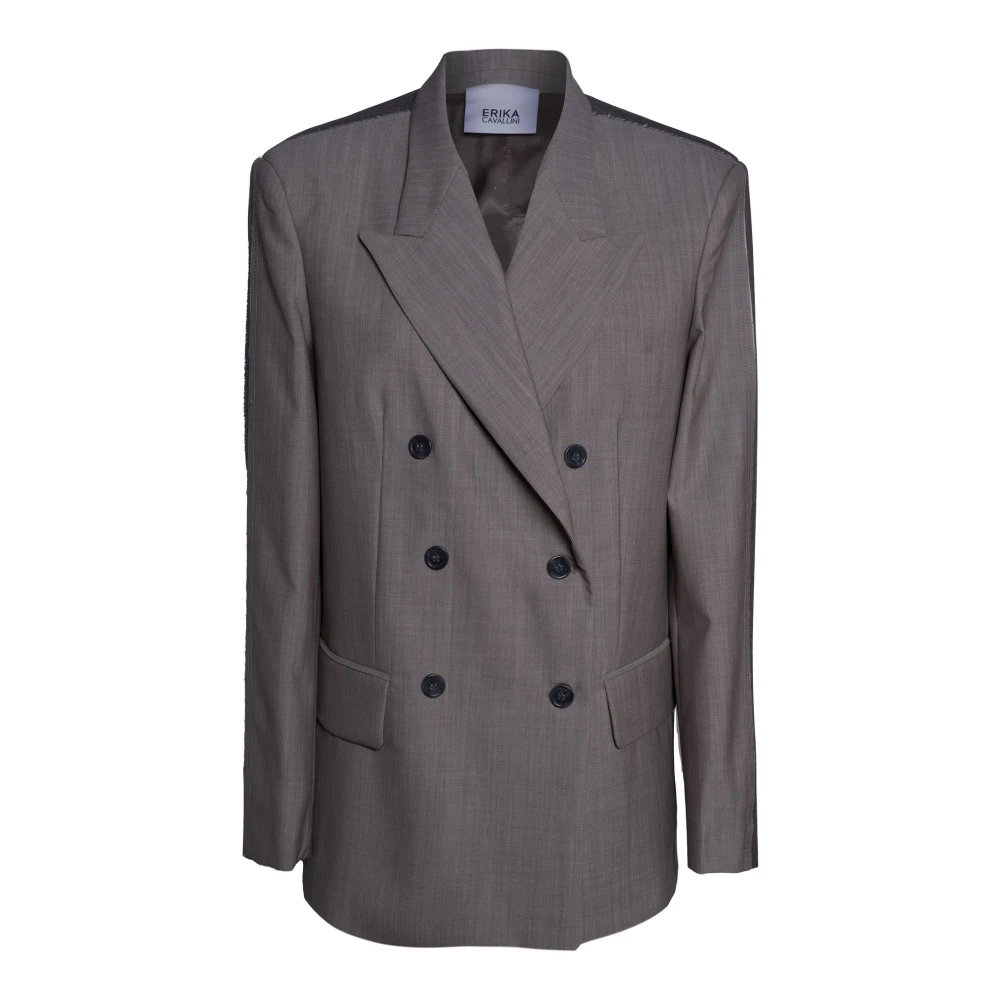 Erika Cavallini Gray Blazers, Female, Xs, Glen Blazer