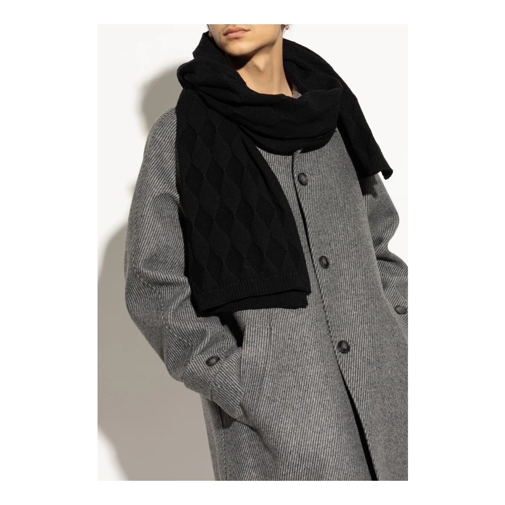 Balmain Sjaal met logopatch Black Heren