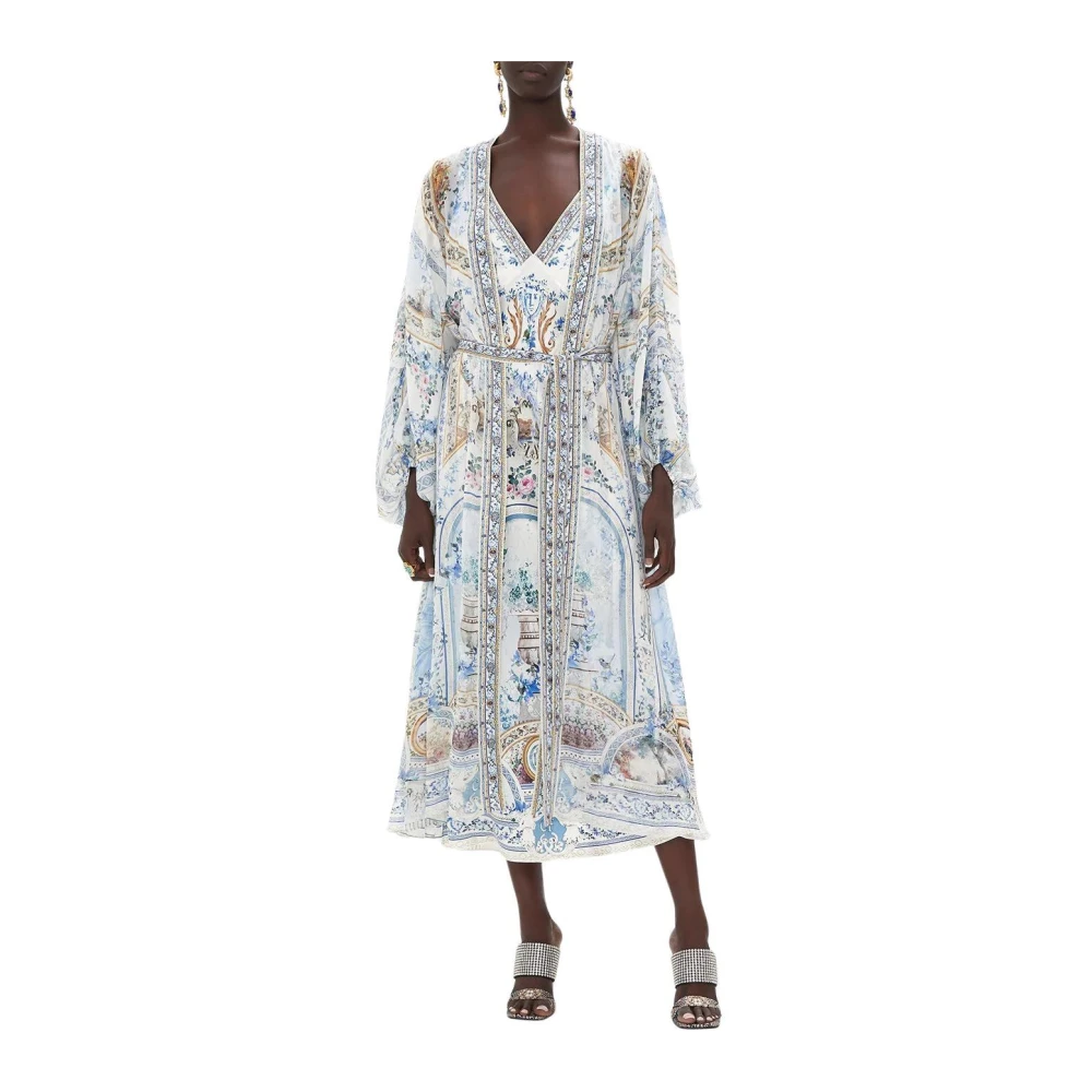 Camilla Oceanic Blues Blouson Mouwlaag Multicolor Dames