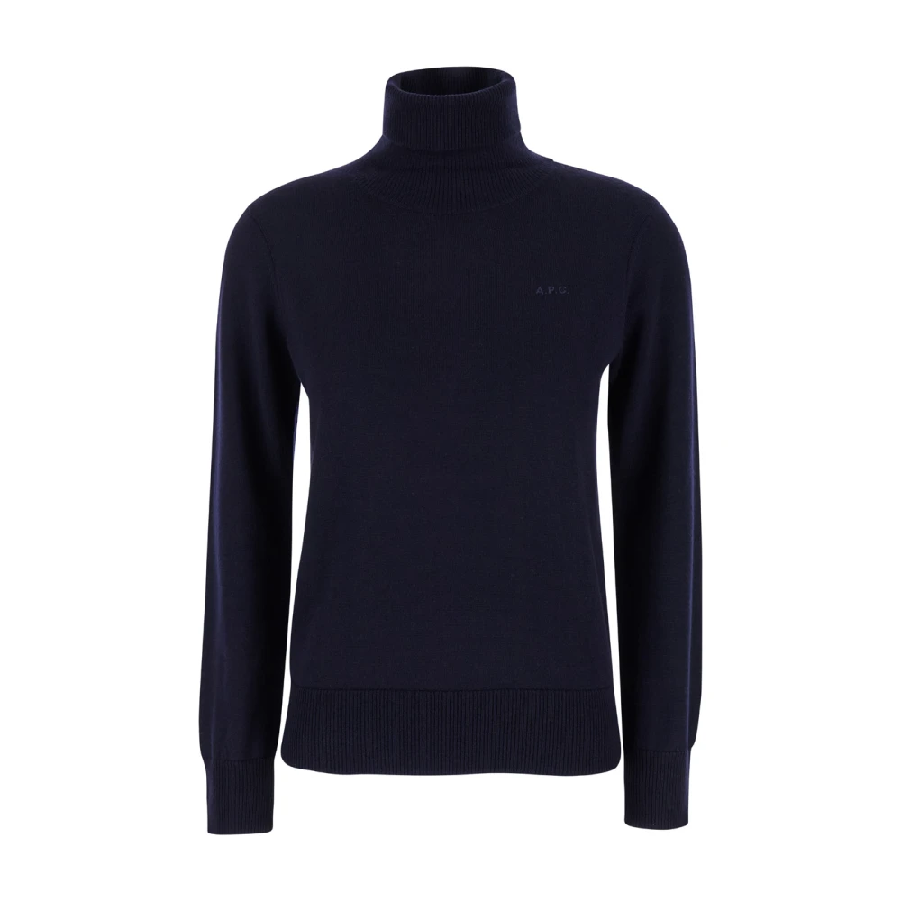 A.p.c. Sybille Logo Sweater Blue Dames