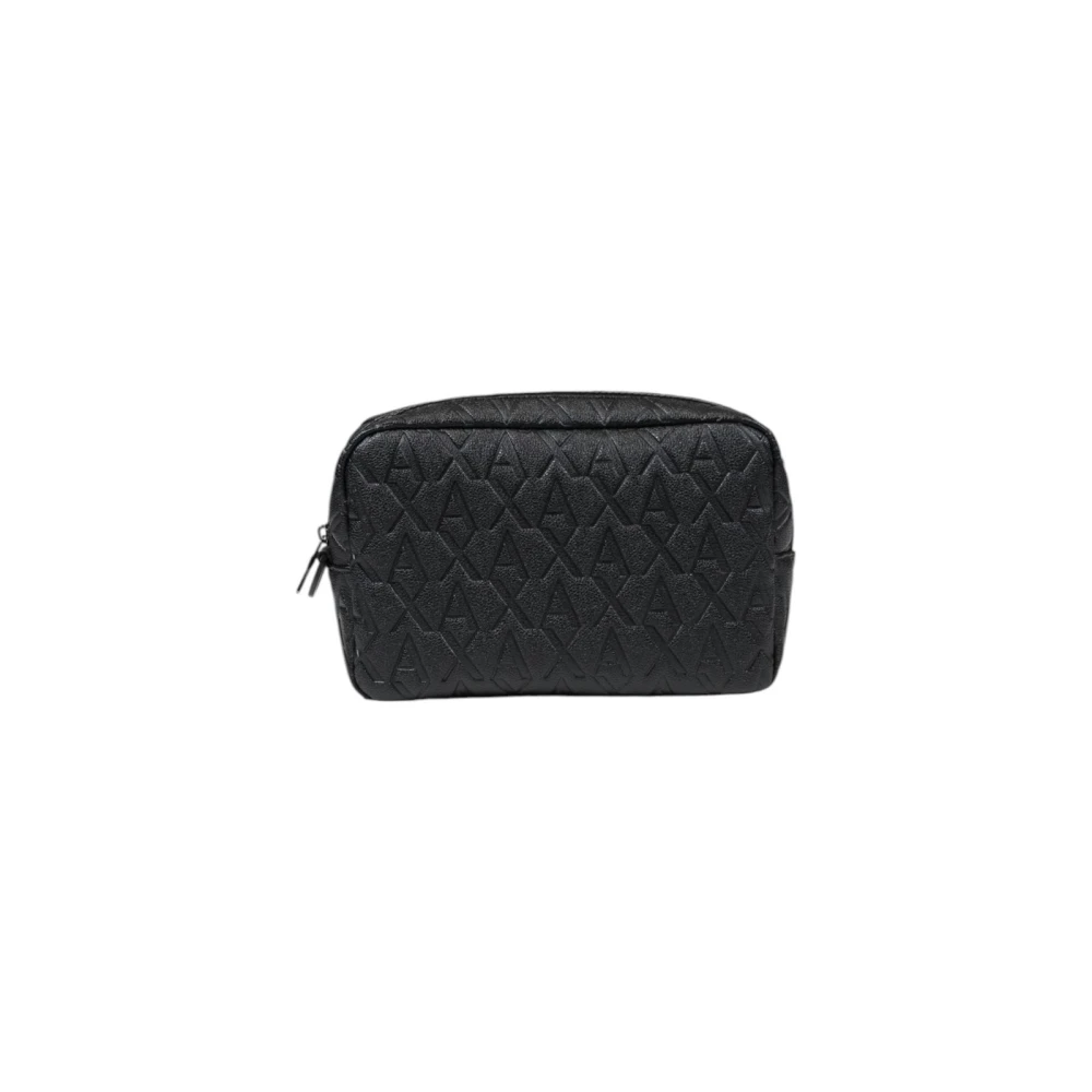 Armani Exchange Zwarte polyester tas met ritsvakken Black Dames