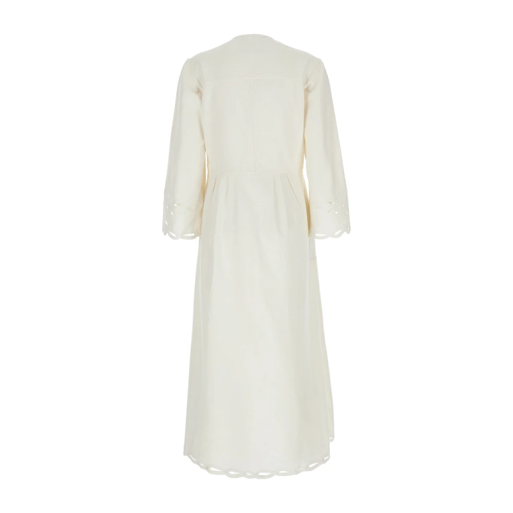 Isabel Marant Étoile Witte Jurk met V-hals en Flare White Dames