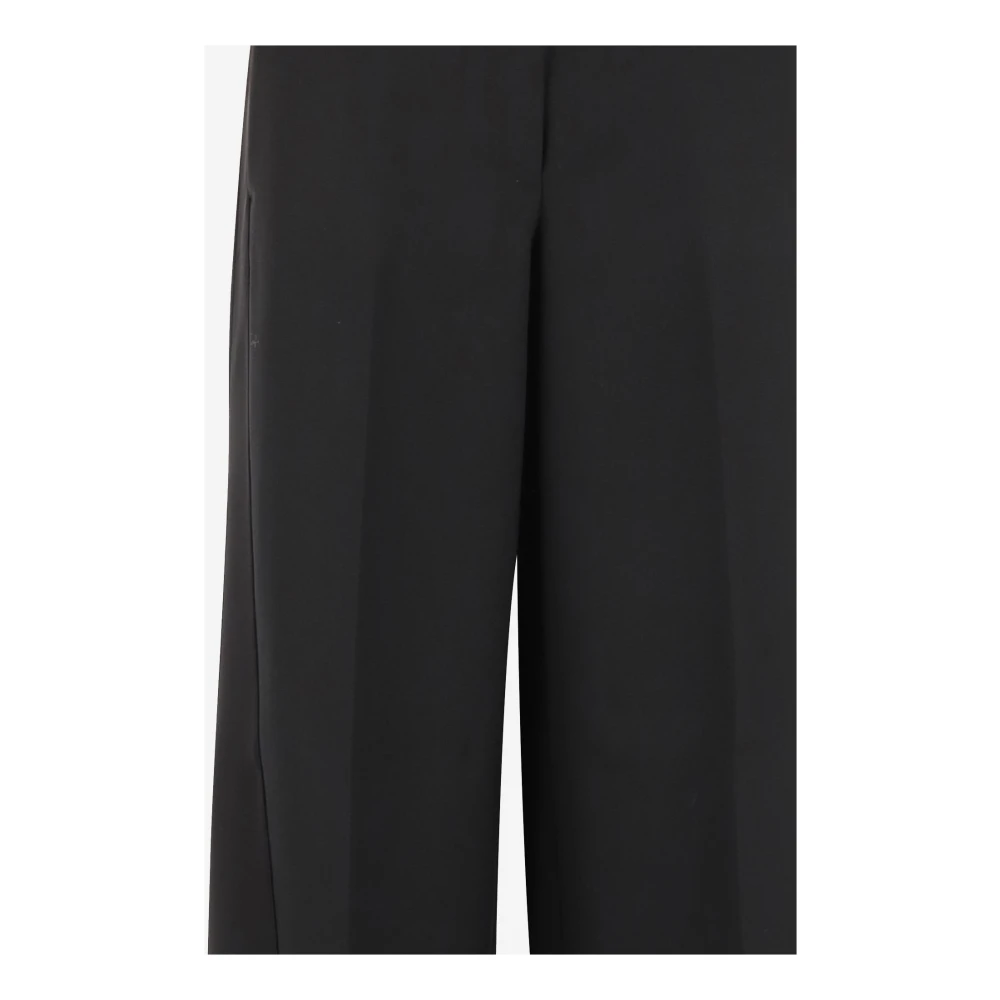 pinko Hoge taille wolmix wijde broek Black Dames