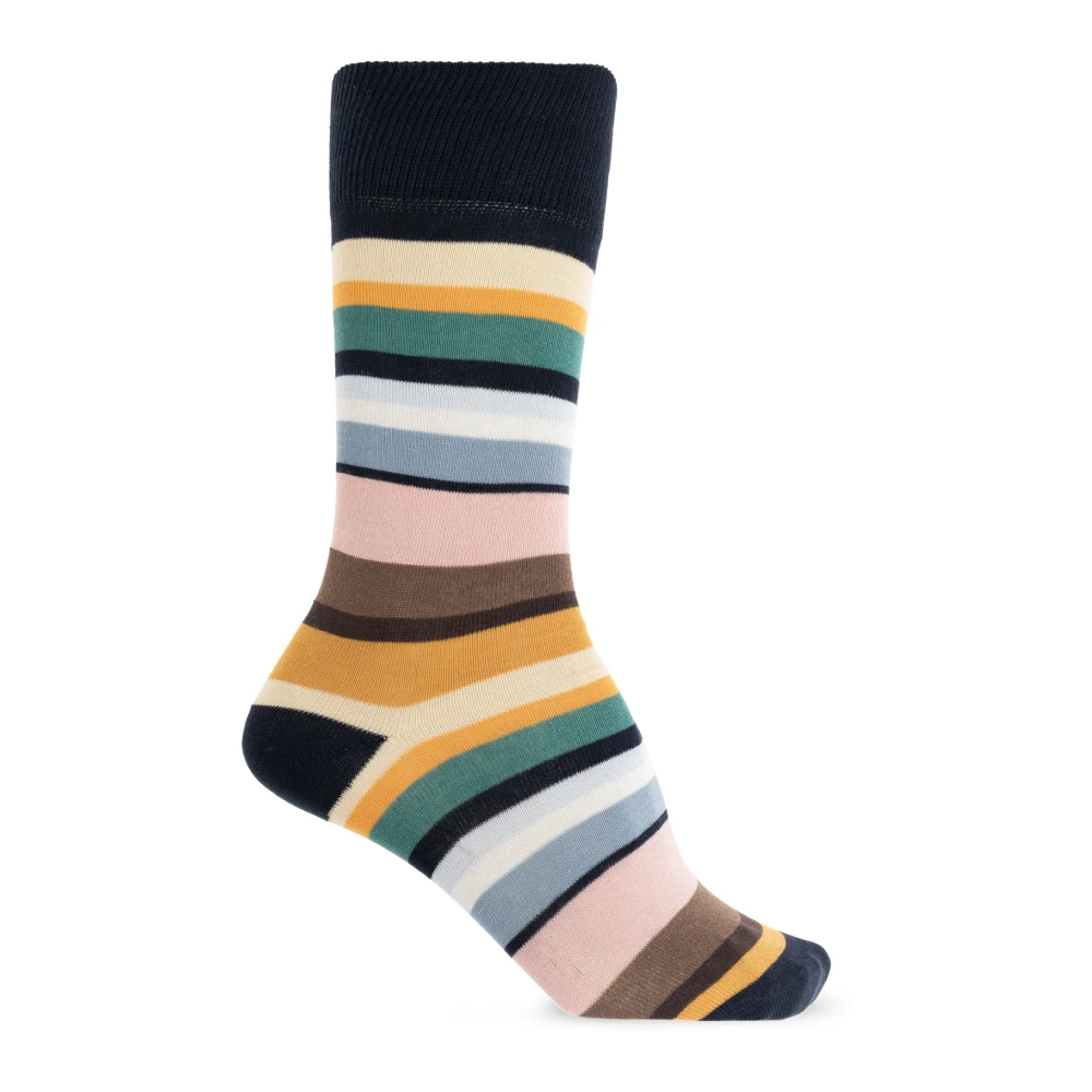 Paul Smith Herr Multicolor Underkläder One Size, Bomull, Randiga Strumpor