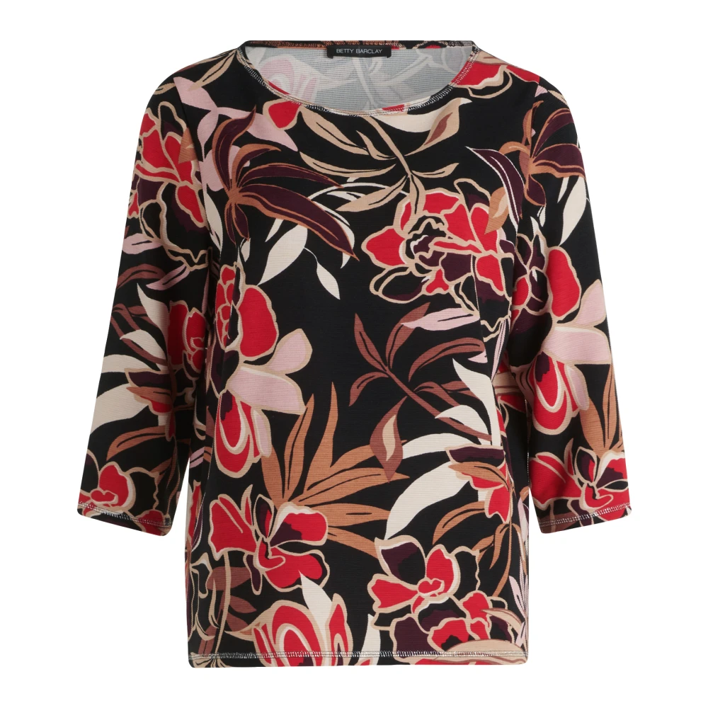 Betty Barclay Bloemen Ribgebreide Sweatshirt Multicolor Dames