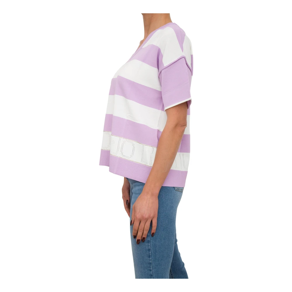 Liu Jo Gesloten Hals Lila Top Multicolor Dames