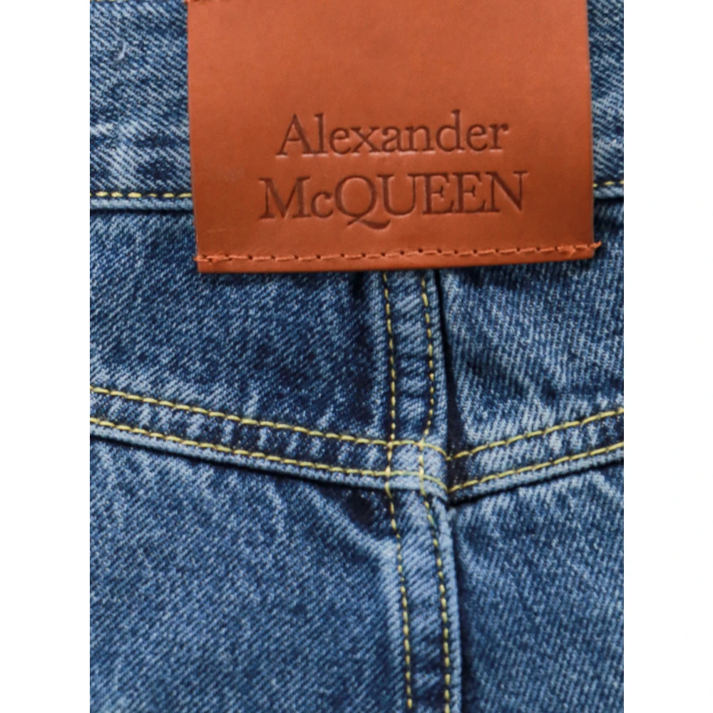 alexander mcqueen Blauwe Jeans met Plooi Gemaakt in Italië Blue Heren