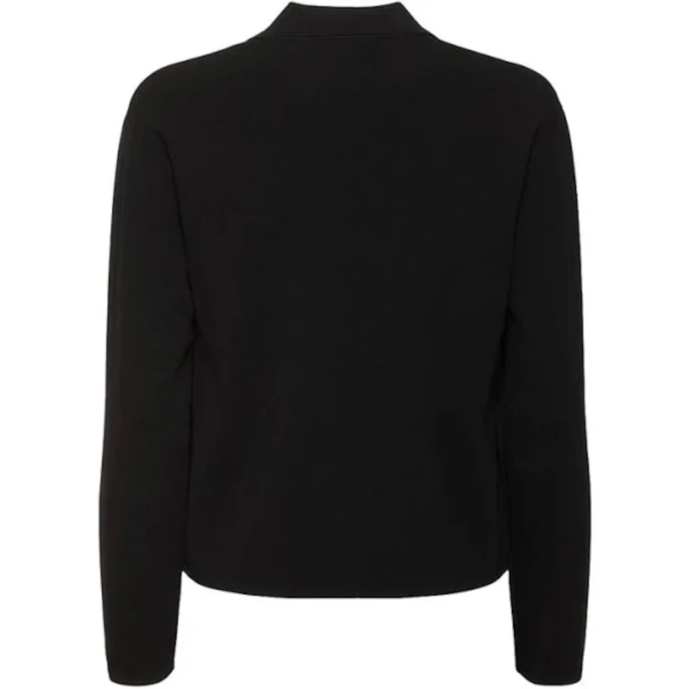 Max Mara Zwarte Kiota Jas Easywear Black Dames