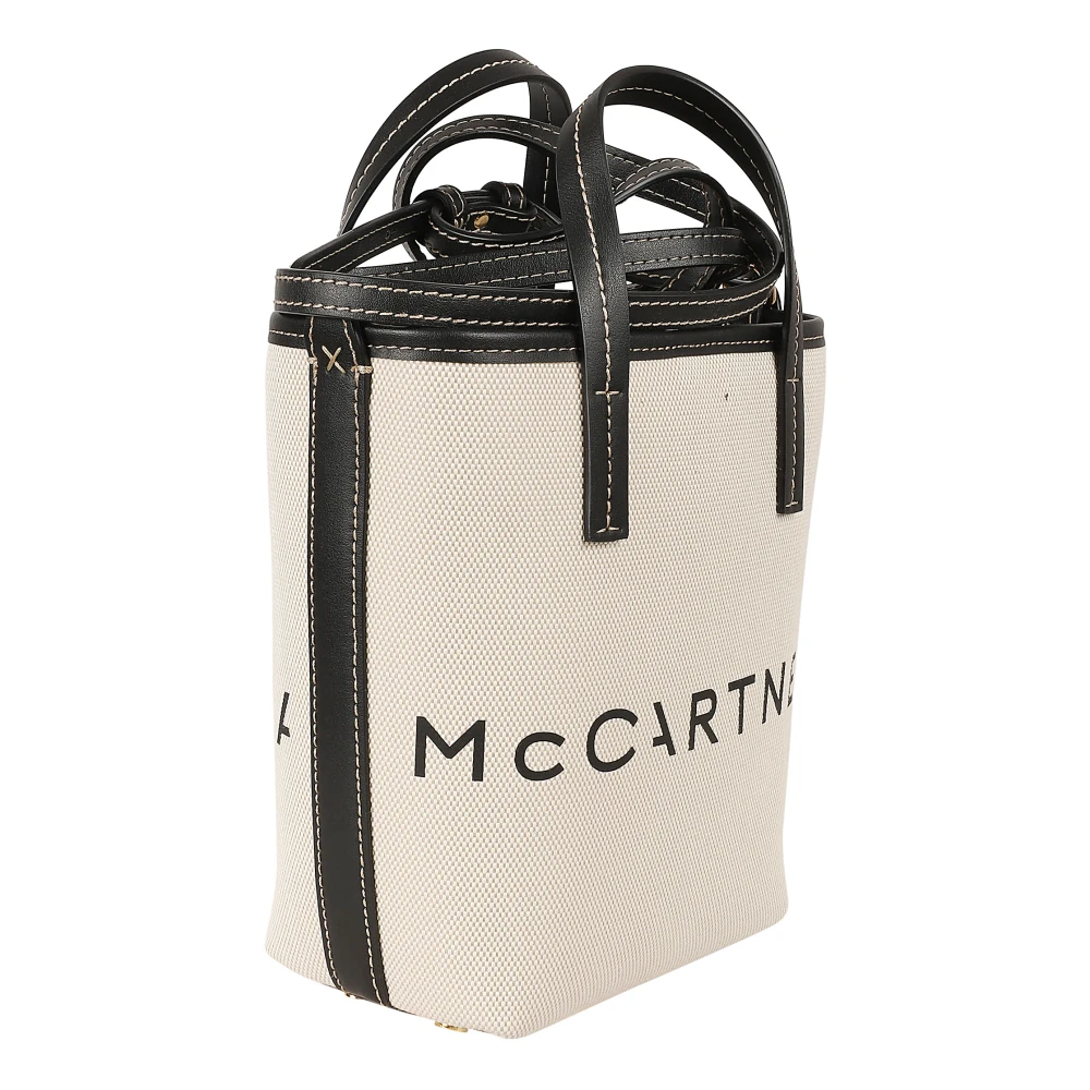 Stella Mccartney Eco Salt And Pepper Bucket Bag Beige Dames