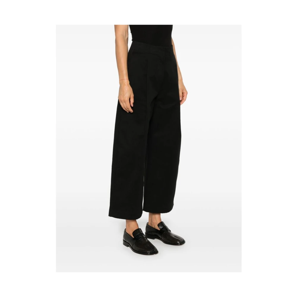 Studio Nicholson Zwarte Wijde Korte Broek Black Dames