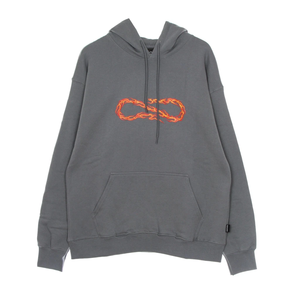 Propaganda Men's Gray Flame Hoodie Long Sleeve Sweatshirt