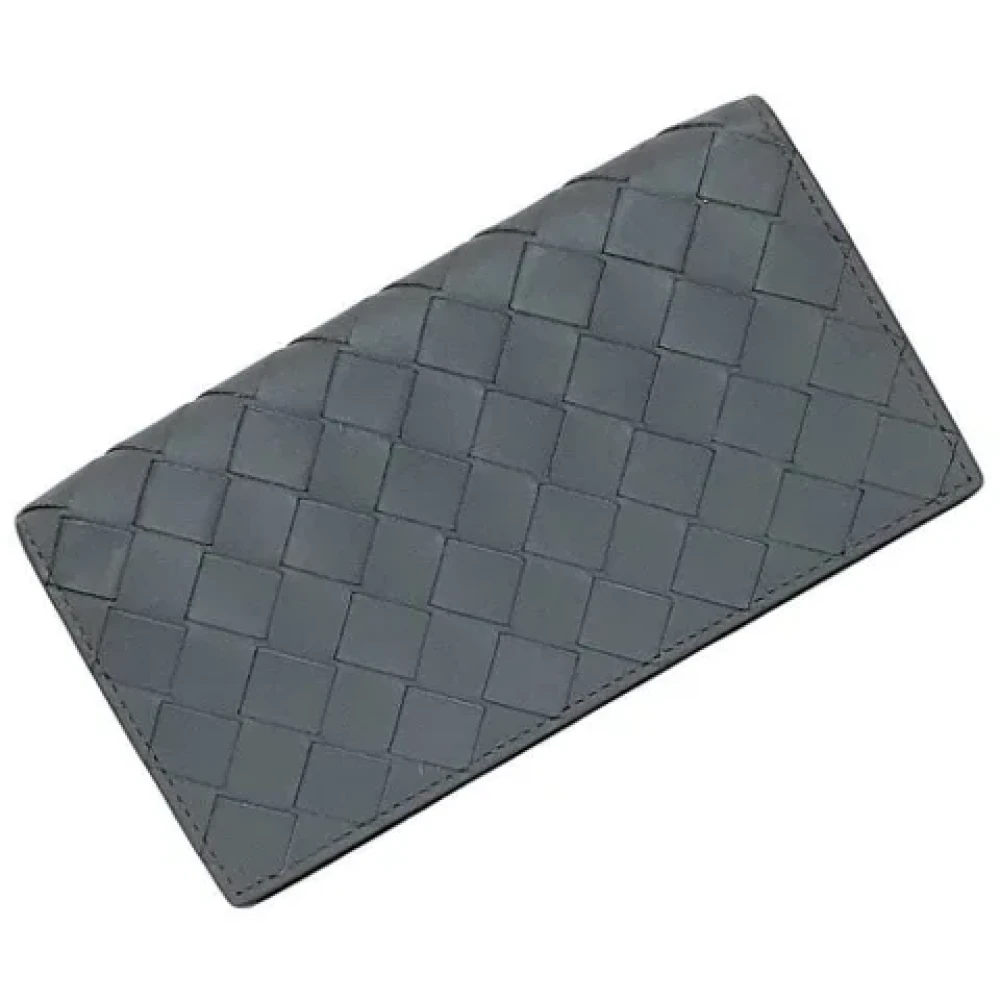 Bottega Veneta Vintage Pre-owned Leather wallets Gray Dames
