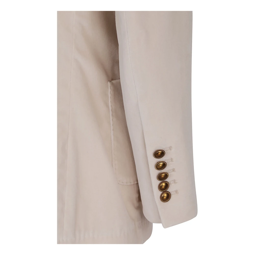 Saulina Italiaanse Katoenen Jassen Beige Dames