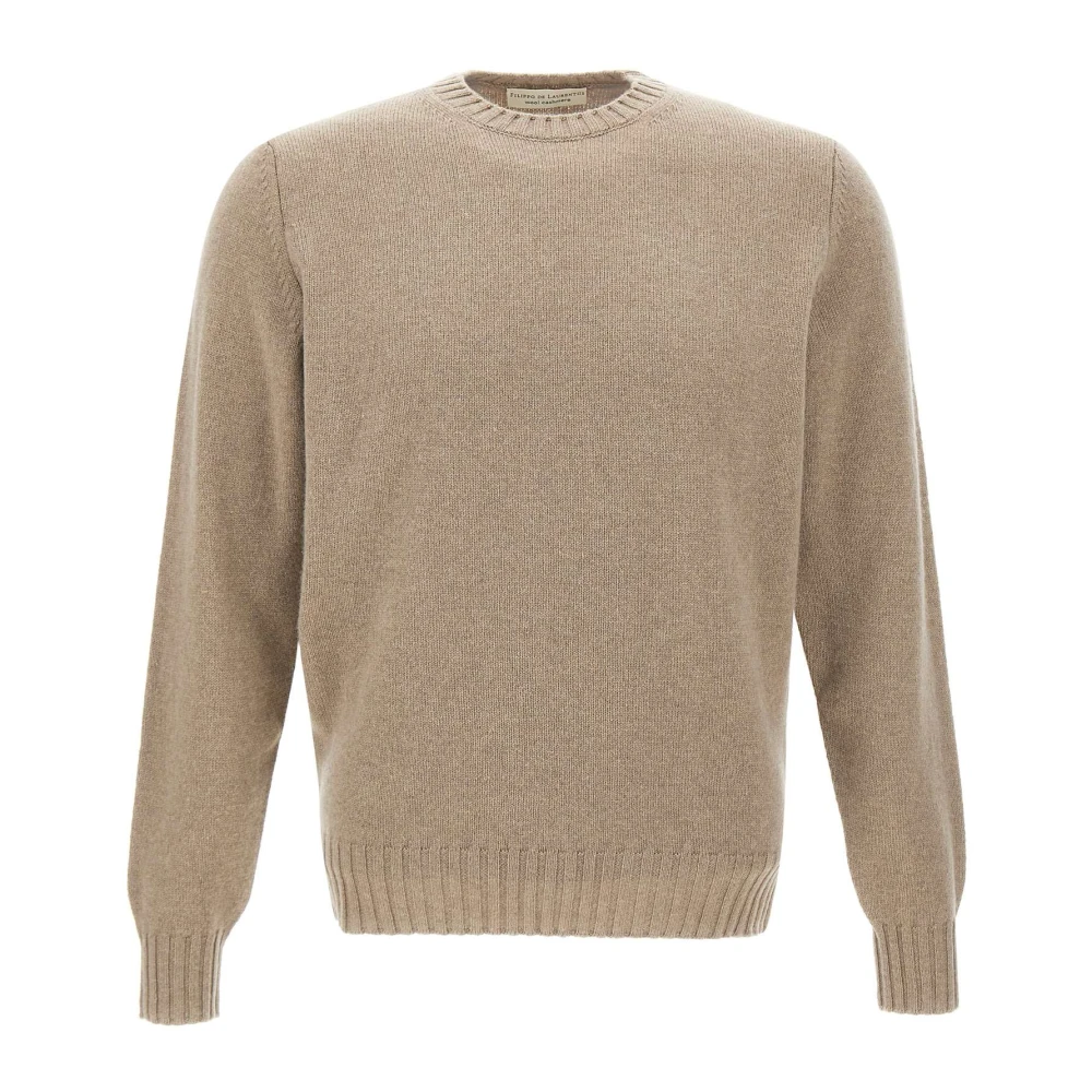 Filippo De Laurentiis Heren Wol Kasjmier Trui Beige Heren