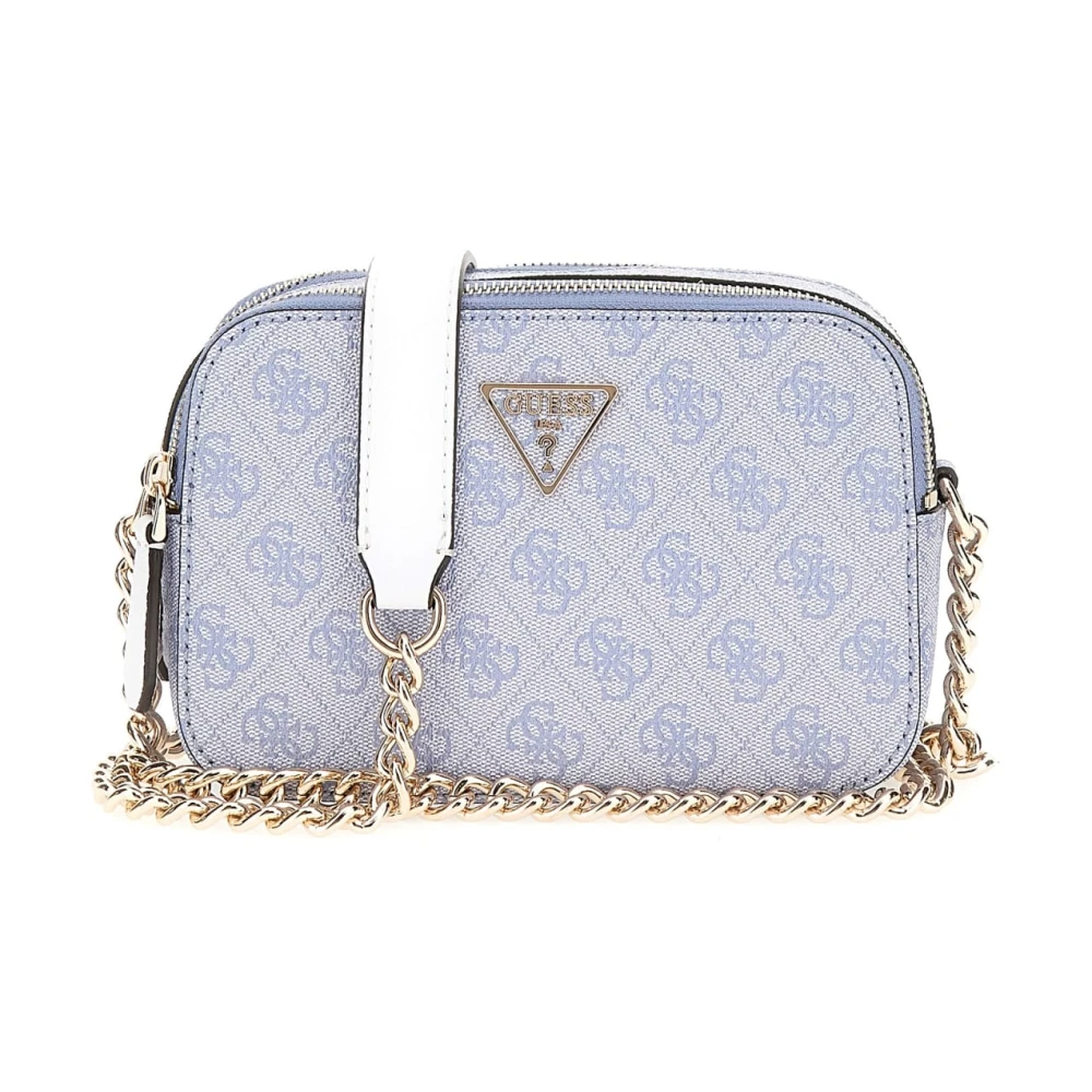 Guess Stijlvolle Mini Crossbody Tas met Logo Blue Dames