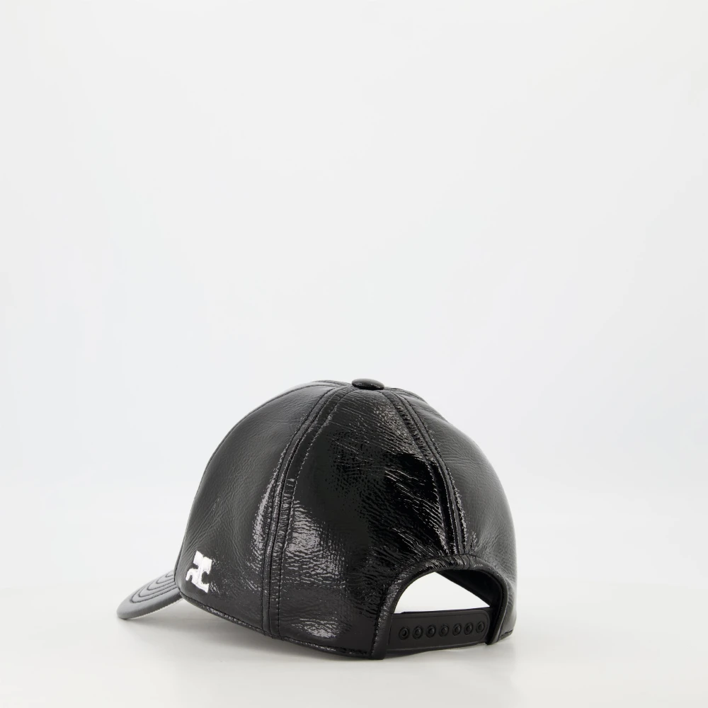 Courrèges Vinyl Cap Heruitgave Lente-Zomer 2025 Collectie Black Unisex