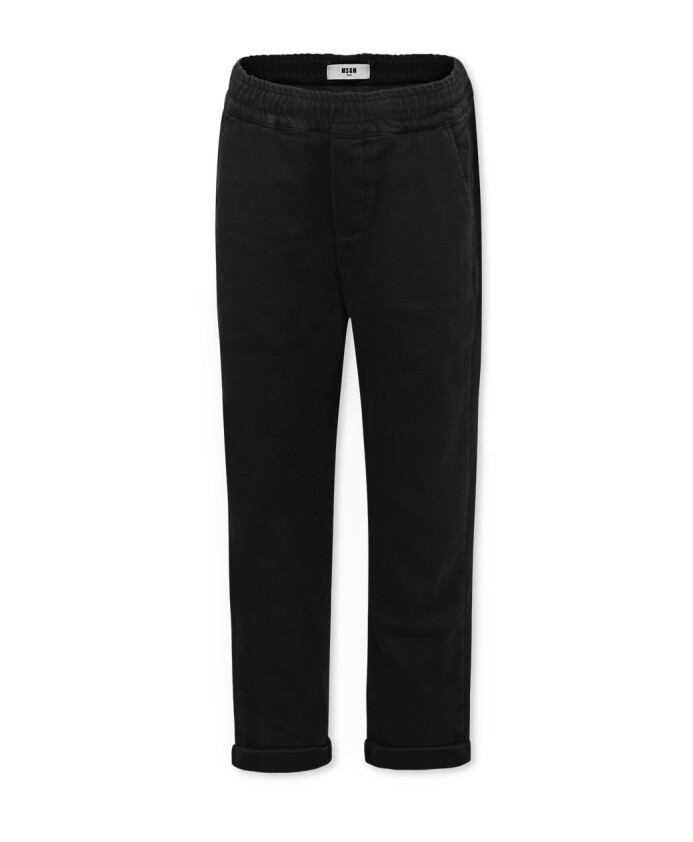 zwarte-casual-broek-met-elastische-taille