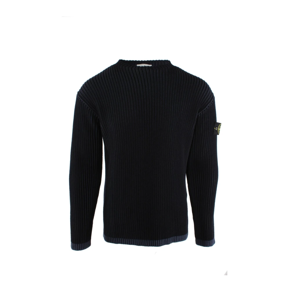 Stone Island Blauwe Wol Heren Trui Blue Heren