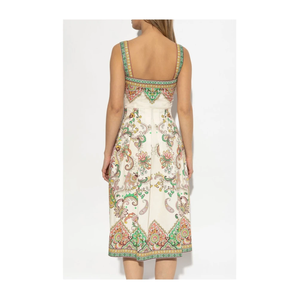 ETRO Multicolor Paisley Midi Jurk Multicolor Dames