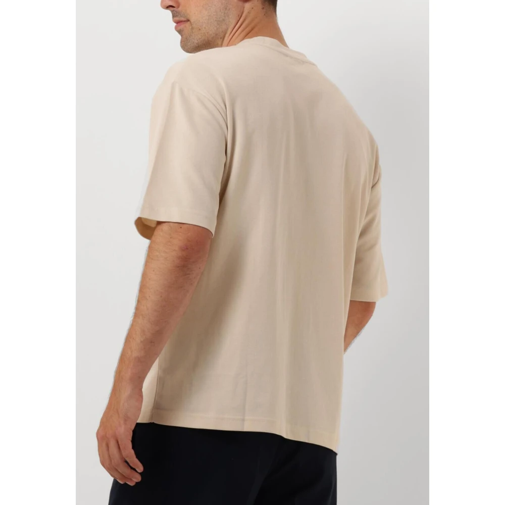 Selected Homme Beige Loose Fit O-Neck Tee Beige Heren