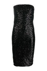 Pailletten off-shoulder jurk