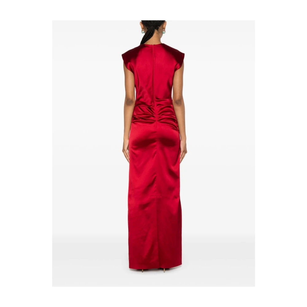 Max Mara Rode Jurk Verhoog Garderobe Elegante Stijl Red Dames