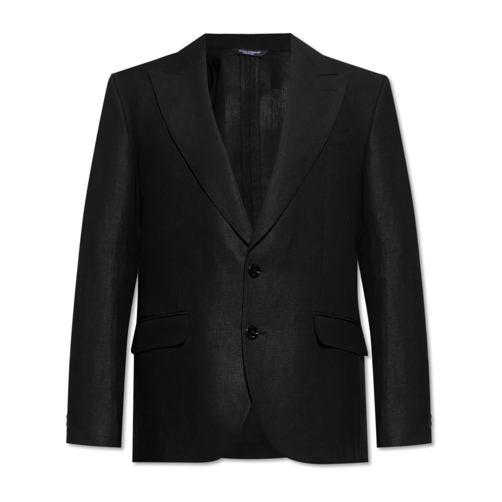 Dolce & Gabbana Uomo Nero - Blazer In Lino - Jackets - L