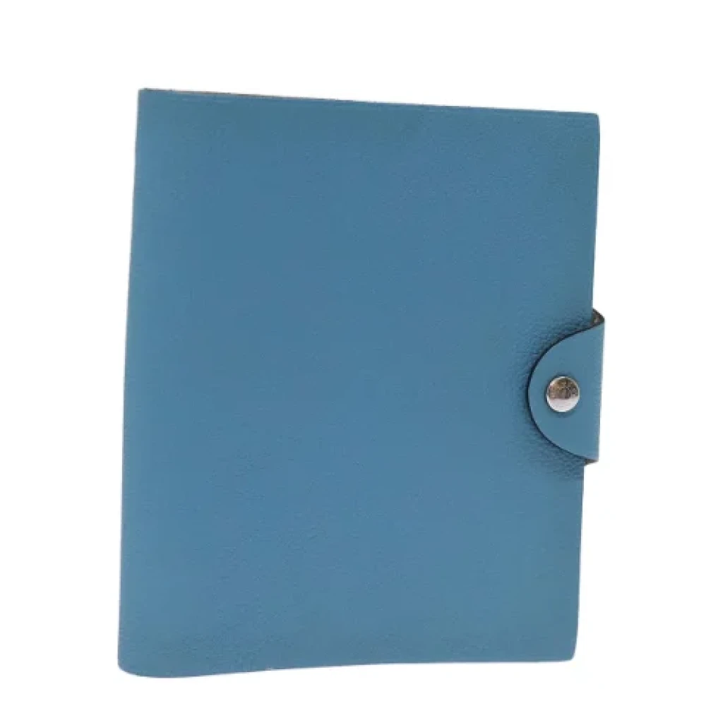 Hermès Vintage Pre-owned Leather home-office Blue Dames