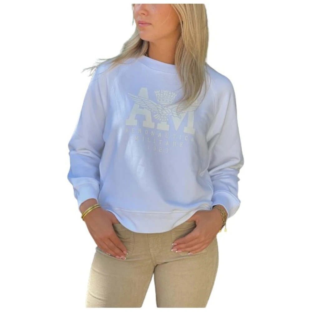 Aeronautica Militare Mujer Blanco Sudaderas, Talla: L