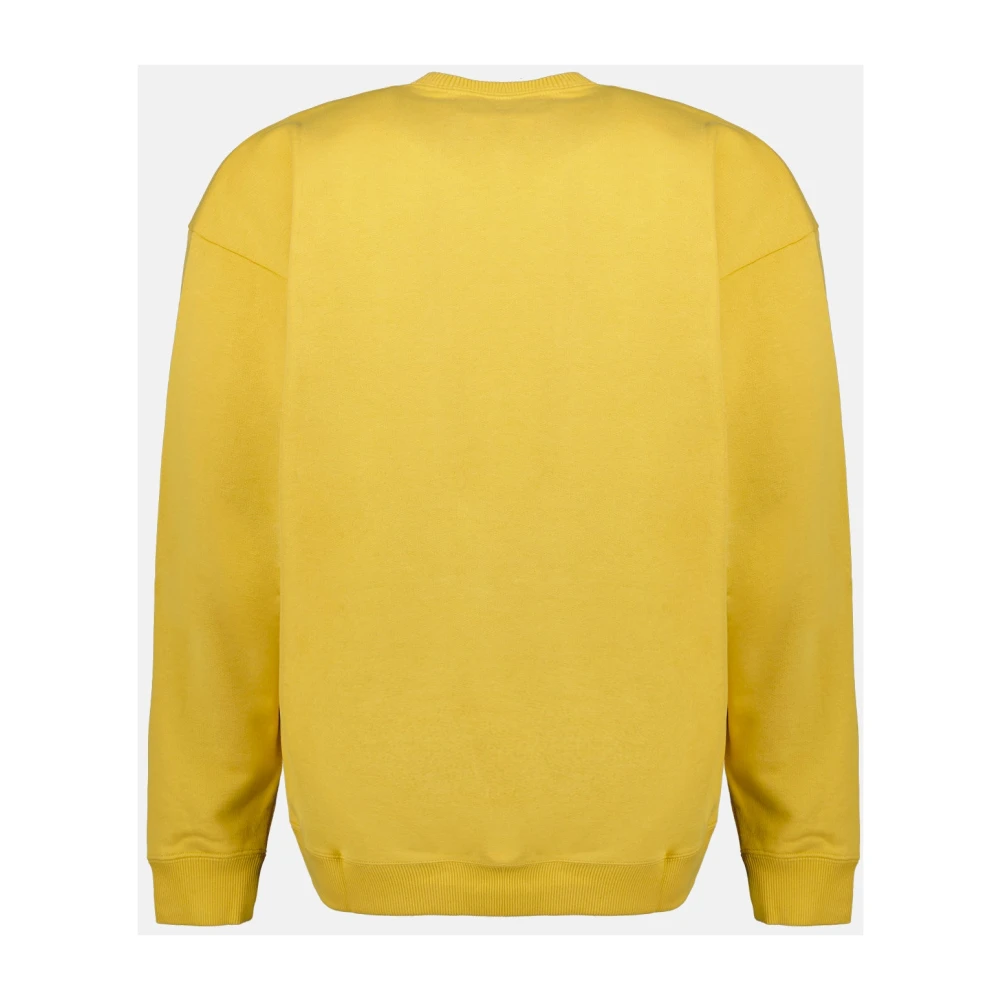 Saint Laurent Geborduurde Logo Sweatshirt Yellow Heren