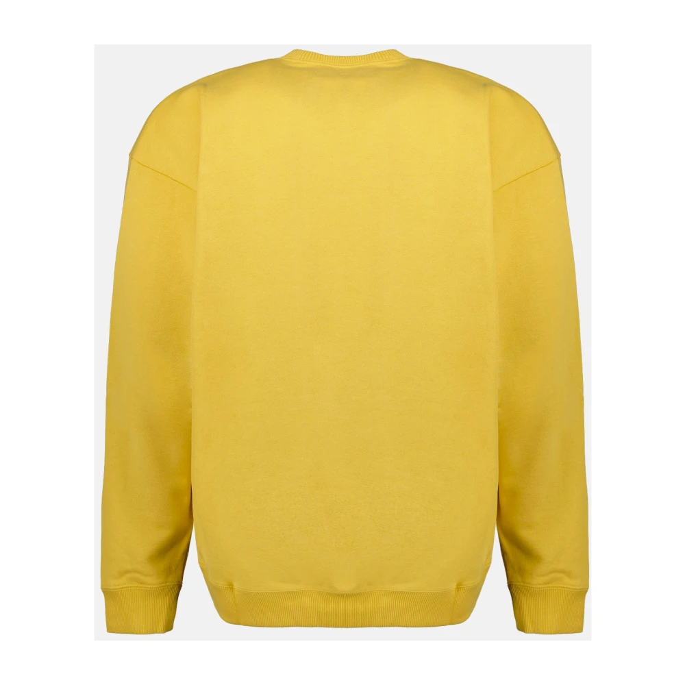 Saint Laurent Sweatshirt met geborduurd logo Yellow Heren