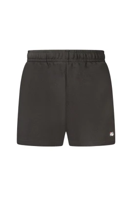 Svarta Bomullsshorts med Elastisk Midja