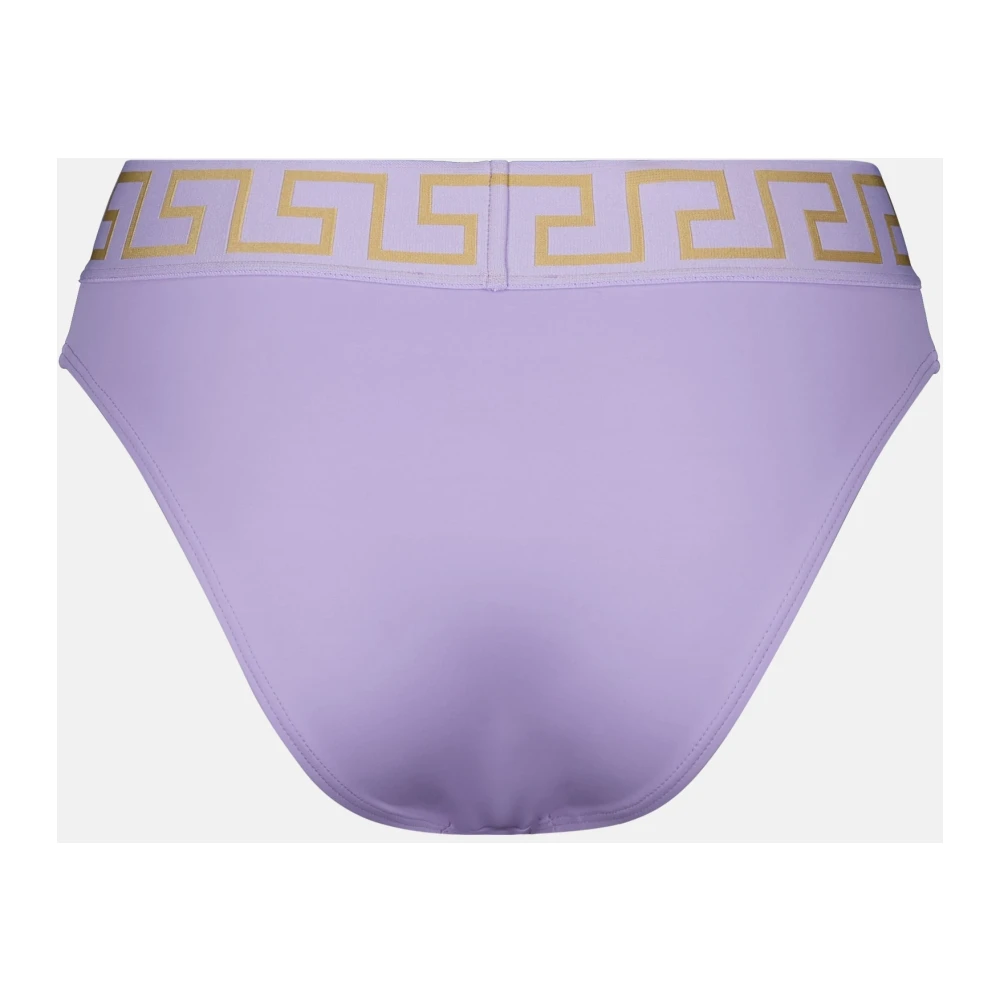 Versace Griekse Bikini Broek Paars Nylon Purple Dames