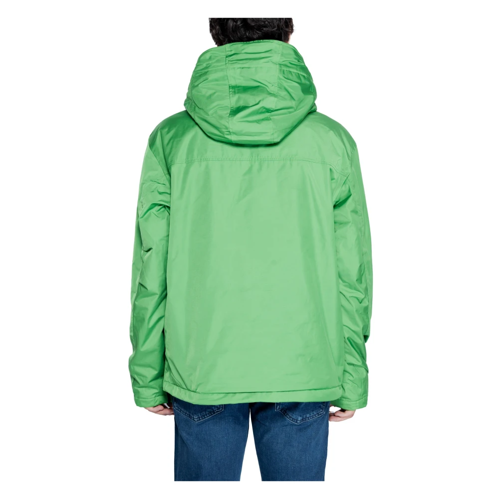 Napapijri Groene Bedrukte Hoodie Jas Herfst Winter Green Heren