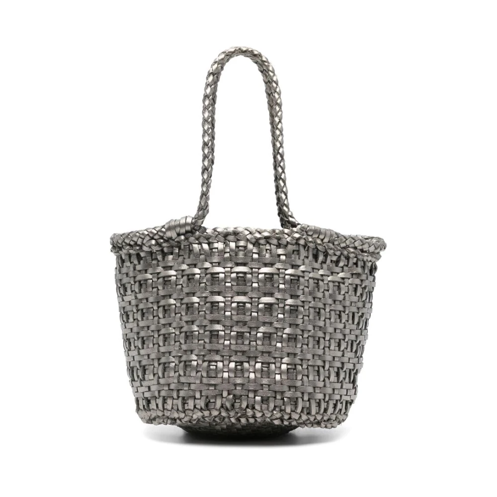 Dragon Diffusion Zilver Mand Weefsel Gevlochten Handvat Tas Gray Dames