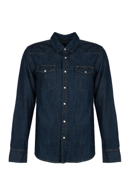 Denimskjorta med moderna detaljer