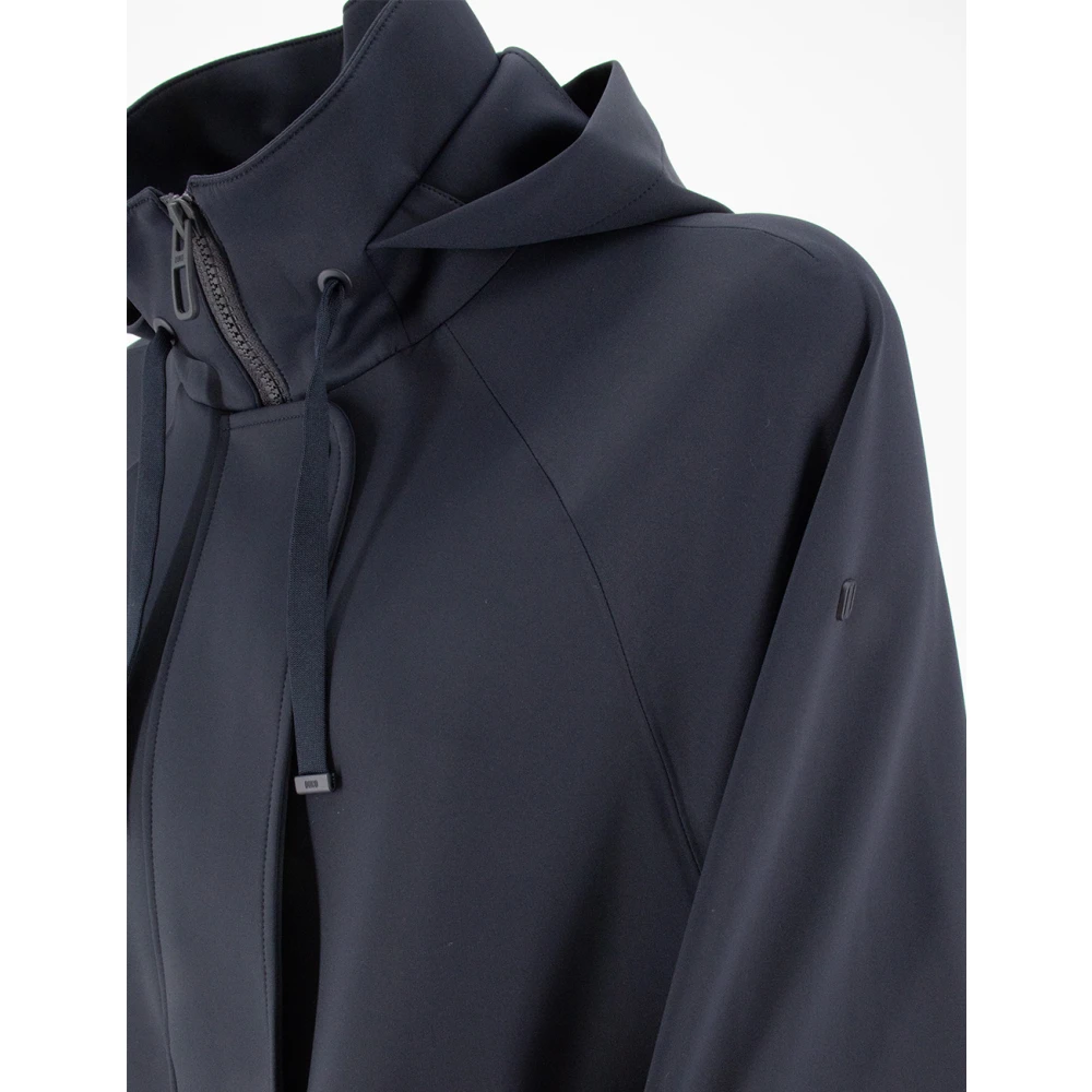 Duno Technische Stof Hoodie Jas Blue Dames