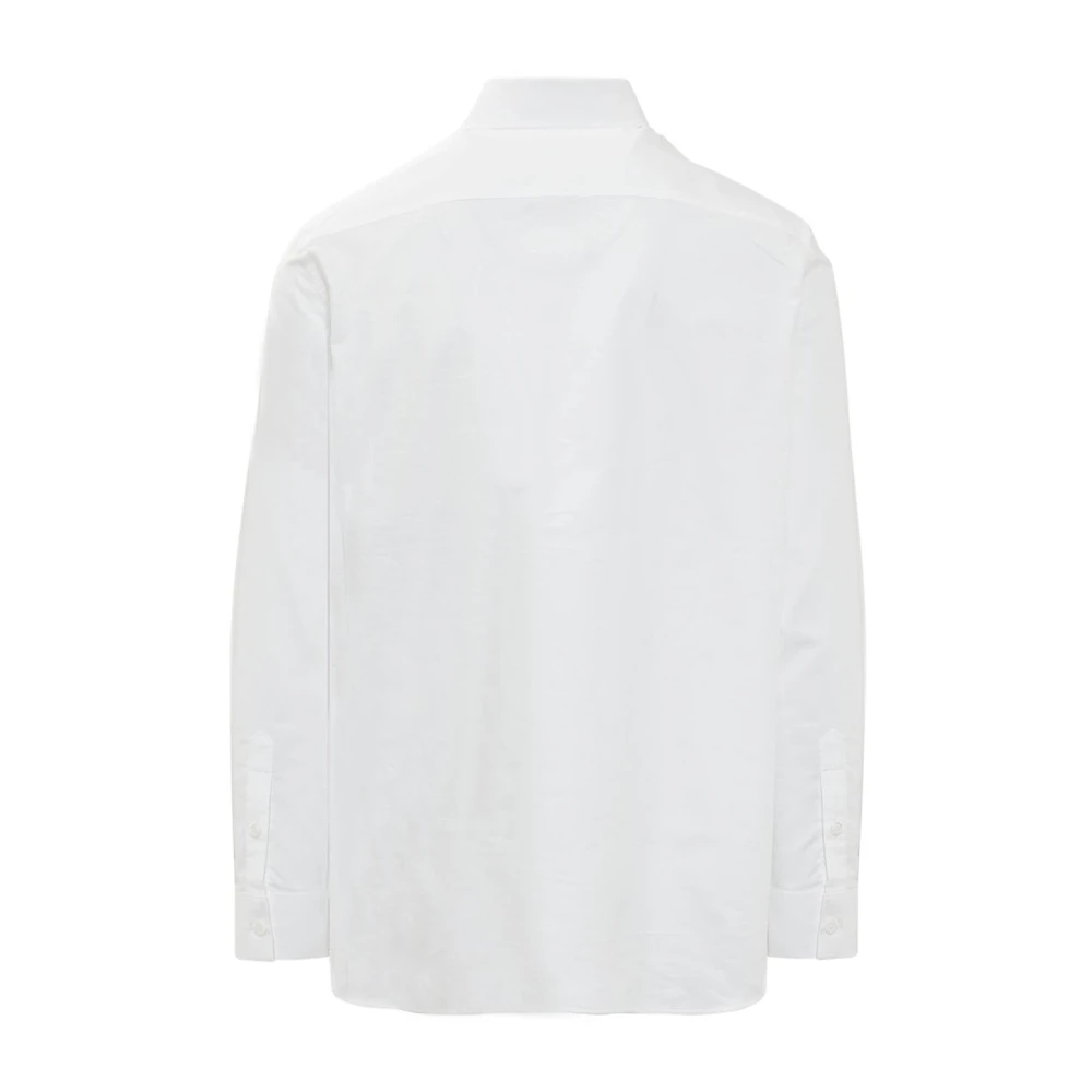 Burberry Katoenen overhemd met geborduurde details White Heren