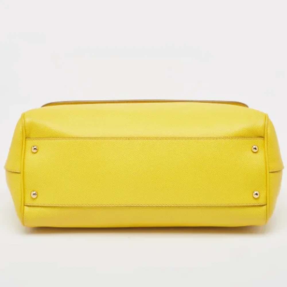 Dolce & Gabbana Pre-owned Leather handbags Yellow Dames