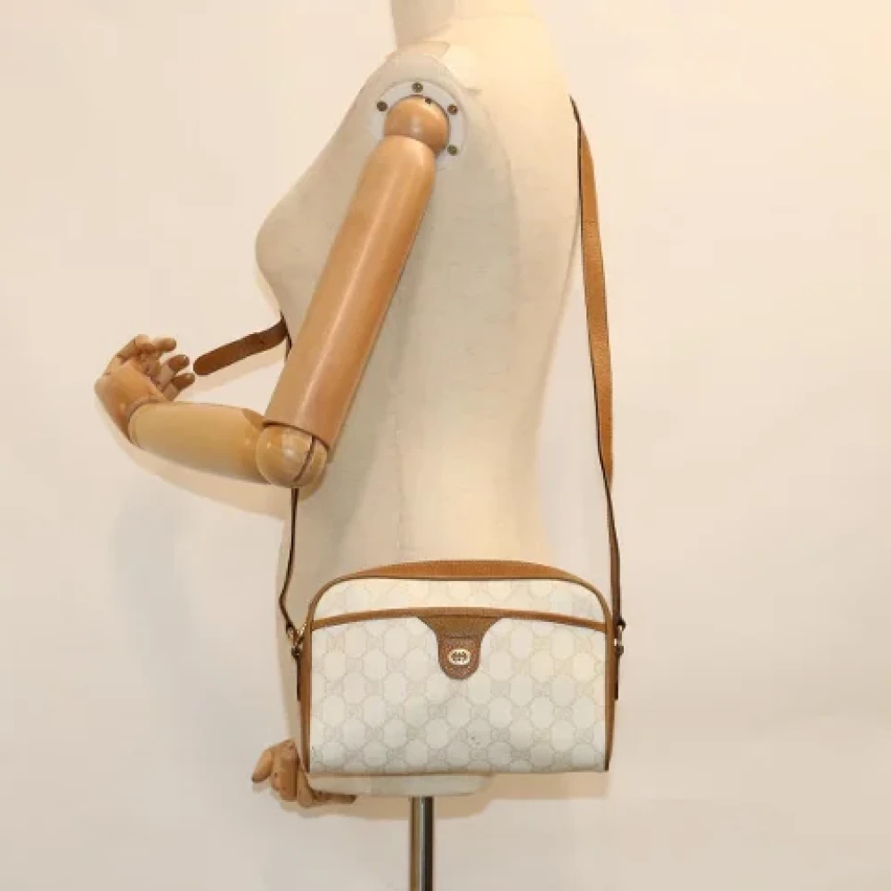 Gucci Vintage Pre-owned Canvas shoulder-bags White Dames