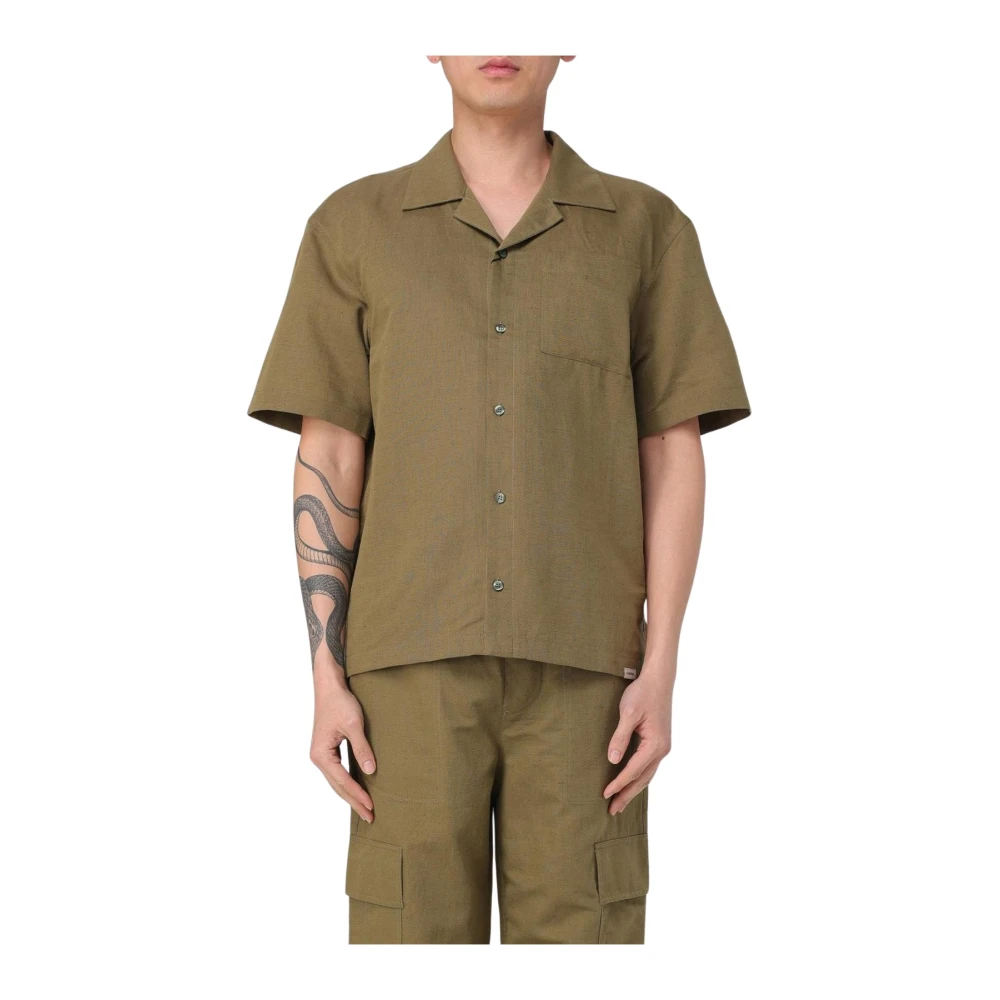 Colmar Men's Green Military Style Short Sleeve Shirt