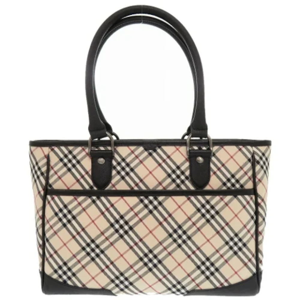 Burberry Vintage Pre-owned Canvas handbags Beige Dames