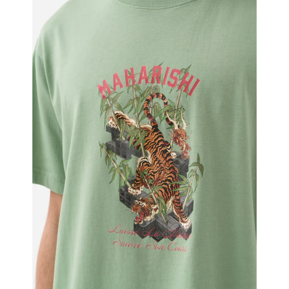 Maharishi Bamboe Tijger Grafische Tee Green Heren