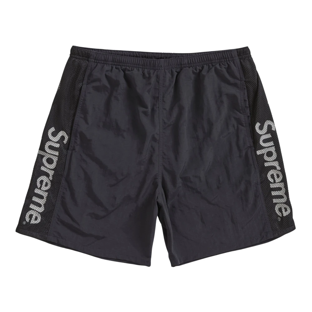 Supreme Zwarte Mesh Panel Zwembroek Black Heren