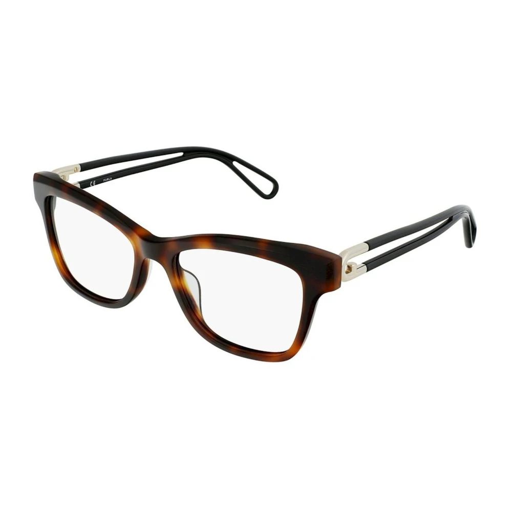 Furla Bruin Plastic Frame Bril voor Vrouwen Brown Dames