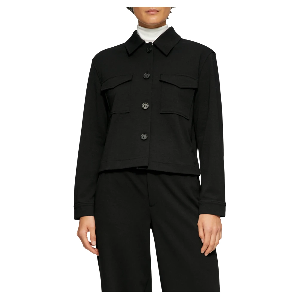 s.Oliver Relaxed Fit Gestreepte Jersey Jas Black Dames
