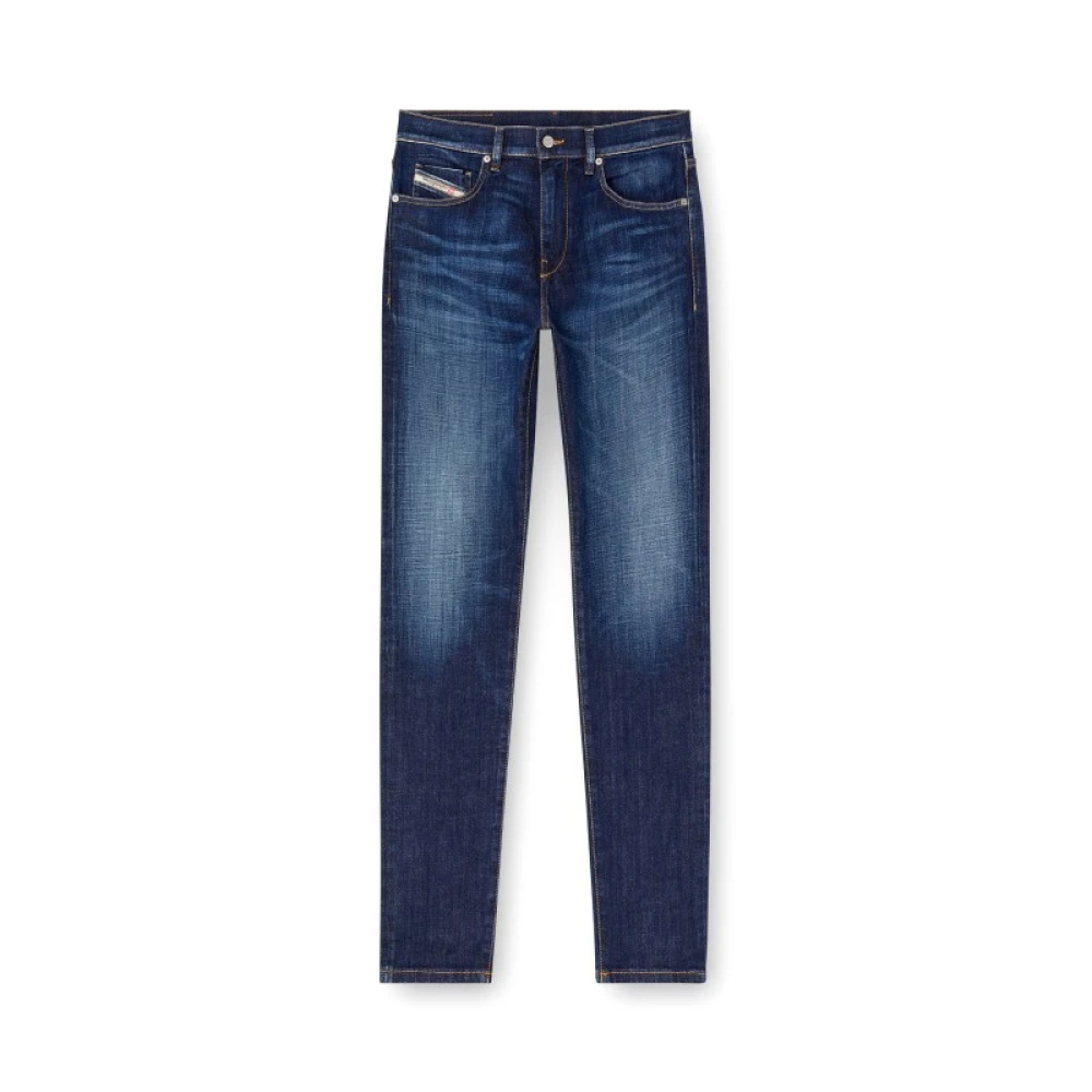 Diesel Regular Fit Stretch Katoen Jeans Blue Heren