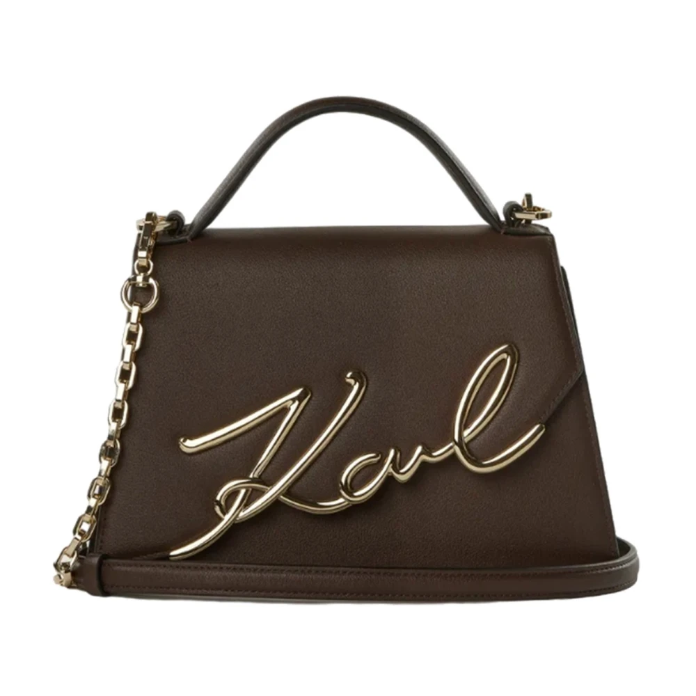 Karl Lagerfeld Women's Brown Handbags, One Size, Woman Shoulder Bag